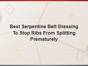 Best Serpentine Belt Dressing to Stop Ribs From Splitting Prematurely